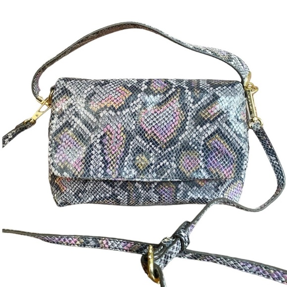 Aimee Kerstenberg 100% Leather Snakeskin Crossbody Bag - Picture 1 of 12